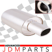 Load image into Gallery viewer, Universal 2.5" Inlet / 5.5" Oval Tip VIP Style Stainless Steel Exhaust Muffler Chrome