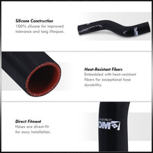 Load image into Gallery viewer, Nissan Datsun 280Z 2.8L L28 1975-1978 Silicone Radiator Hoses Black