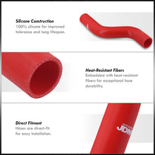 Load image into Gallery viewer, Nissan Datsun 280Z 2.8L L28 1975-1978 Silicone Radiator Hoses Red