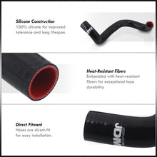 Load image into Gallery viewer, Nissan Maxima 3.0L V6 1995-1999 Silicone Radiator Hoses Black