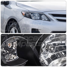 Load image into Gallery viewer, Toyota Corolla 2011-2013 Factory Style Headlights Black Housing Clear Len Amber Reflector