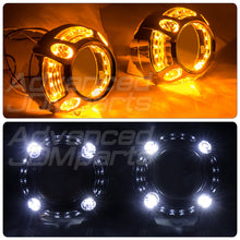 Load image into Gallery viewer, Universal DIY LED DRL Halo 2.5"-3" Projector Shroud Kit (White / Amber)