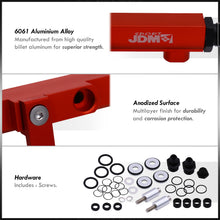 Load image into Gallery viewer, JDM Sport Nissan 240SX S14 1995-1998 SR20DET Fuel Rail Red with Black Fittings