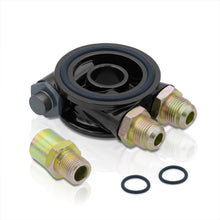 Load image into Gallery viewer, Universal Oil Filter Cooler Sandwich Relocator Adapter Plate with Thermostat Controller Black