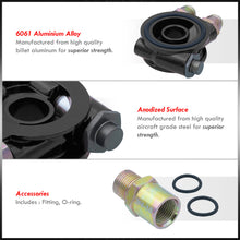 Load image into Gallery viewer, Universal Oil Filter Cooler Sandwich Relocator Adapter Plate with Thermostat Controller Black