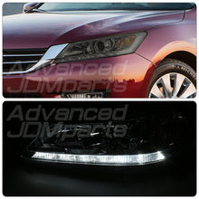 Load image into Gallery viewer, Honda Accord 2013-2015 Factory Style DRL Projector Headlights Chrome Housing Smoke Len Amber Reflector (Halogen Models Only)