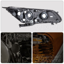 Load image into Gallery viewer, Honda Accord 2013-2015 Factory Style DRL Projector Headlights Chrome Housing Smoke Len Amber Reflector (Halogen Models Only)