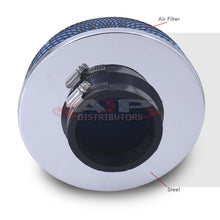 Load image into Gallery viewer, Universal 3inch Mushroom Style Filter Blue Foam/Black Mesh