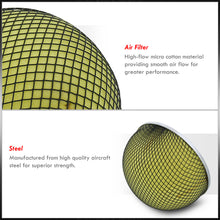 Load image into Gallery viewer, Universal 3inch Mushroom Style Filter Yellow Foam/Black Mesh