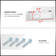 Load image into Gallery viewer, Acura Honda 22mm Aluminum Hood Riser Spacer Polished
