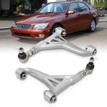 Load image into Gallery viewer, Lexus IS300 2001-2005 / GS300 GS400 GS430 1998-2005 Tubular Rear Upper Control Arms Camber Kit Silver