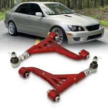 Load image into Gallery viewer, Lexus IS300 2001-2005 / GS300 GS400 GS430 1998-2005 Tubular Rear Upper Control Arms Camber Kit Red