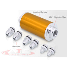 Load image into Gallery viewer, Universal High Flow Inline Fuel Filter Kit Gold
