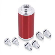 Load image into Gallery viewer, Universal High Flow Inline Fuel Filter Kit Red