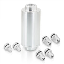 Load image into Gallery viewer, Universal High Flow Inline Fuel Filter Kit Silver
