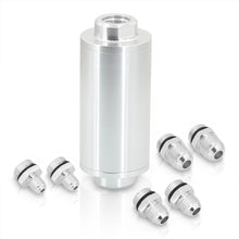 Load image into Gallery viewer, Universal High Flow Inline Fuel Filter Kit Silver