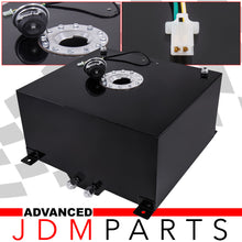 Load image into Gallery viewer, Universal 60 Liter / 15 Gallon Black Aluminum Fuel Cell Tank W/ Chrome Cap