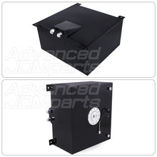 Load image into Gallery viewer, Universal 60 Liter / 15 Gallon Black Aluminum Fuel Cell Tank W/ Chrome Cap