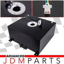 Load image into Gallery viewer, Universal 40 Liter / 10 Gallon Black Aluminum Fuel Cell Tank W/ Chrome Cap