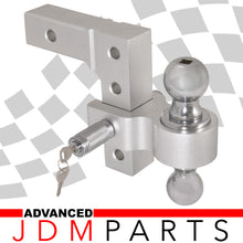 Load image into Gallery viewer, Adjustable Aluminum Tow Hitch Dual Ball 2 5/16" + 2" Trailer Receiver RV Boat