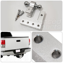 Load image into Gallery viewer, Adjustable Aluminum Tow Hitch Dual Ball 2 5/16&quot; + 2&quot; Trailer Receiver RV Boat
