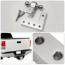 Load image into Gallery viewer, Adjustable Aluminum Tow Hitch Dual Ball 2 5/16" + 2" Trailer Receiver RV Boat