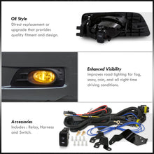 Load image into Gallery viewer, Honda Accord 4DR 2006-2007 Front Fog Lights Yellow Len (Includes Switch & Wiring Harness)
