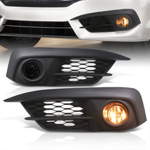 Load image into Gallery viewer, Honda Civic (Excluding Sport, SI, & Type-R Models) 2016-2018 Front Fog Lights Smoked Len (Includes Switch & Wiring Harness)