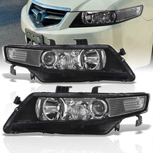 Load image into Gallery viewer, Acura TSX 2004-2008 Factory Style Headlights Black Housing Clear Len Clear Reflector