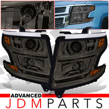 Load image into Gallery viewer, Chevrolet Suburban 2015-2020 / Suburban 3500HD 2016-2019 / Tahoe 2015-2020 Factory Style Projector Headlights Chrome Housing Smoke Len Amber Reflector (Halogen Models Only)