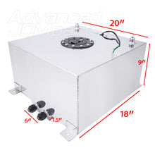 Load image into Gallery viewer, Universal 50 Liter / 13 Gallon Chrome Aluminum Fuel Cell Tank W/ Black Cap