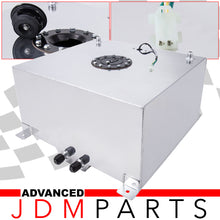 Load image into Gallery viewer, Upgrade 60 Liters / 15 Gallon Chrome Aluminum Fuel Cell Tank W/ Black Cap