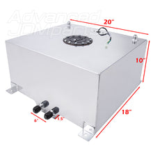 Load image into Gallery viewer, Upgrade 60 Liters / 15 Gallon Chrome Aluminum Fuel Cell Tank W/ Black Cap