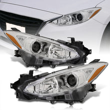 Load image into Gallery viewer, Mazda 3 2014-2016 Factory Style Projector Headlights Chrome Housing Clear Len Amber Reflectors (Halogen Models Only)