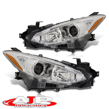 Load image into Gallery viewer, Mazda 3 2014-2016 Factory Style Projector Headlights Chrome Housing Clear Len Amber Reflectors (Halogen Models Only)