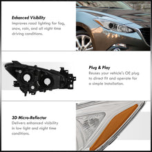 Load image into Gallery viewer, Mazda 3 2014-2016 Factory Style Projector Headlights Chrome Housing Clear Len Amber Reflectors (Halogen Models Only)