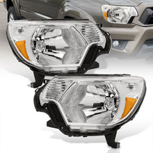 Load image into Gallery viewer, Toyota Tacoma 2012-2015 Factory Style Headlights Chrome Housing Clear Len Amber Reflector