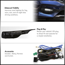 Load image into Gallery viewer, Honda Accord 4DR 2016-2017 Front Fog Lights Smoked Len (Includes Switch & Wiring Harness)