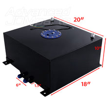 Load image into Gallery viewer, Fuel Cell Tank 60 Liter / 15 Gallon Black Aluminum Blue Cap