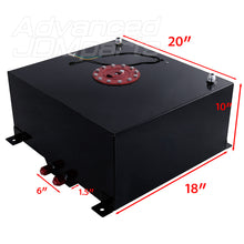 Load image into Gallery viewer, Fuel Cell Tank 60 Liter / 15 Gallon Black Aluminum Red Cap