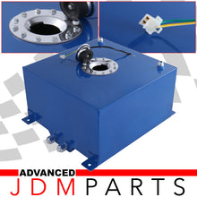 Load image into Gallery viewer, Fuel Cell Tank 80 Liter / 21 Gallon Blue Aluminum Chrome Cap