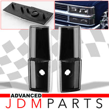 Load image into Gallery viewer, Chevy C10 C/K 1500 88-93 4 Piece Corner Lights Black Housing Full Clear Strip