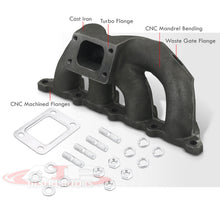 Load image into Gallery viewer, Eagle Talon TSI 1990-1998 / Mitsubishi Eclipse GST GSX 1990-1999 / Galant VR4 1991-1992 / Lancer EVO 1989-1999 4G63T 2.0L T3/T4 Cast Iron Turbo Manifold