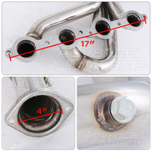 Load image into Gallery viewer, Chevrolet Silverado 1500 1999-2006 / Avalanche 1500 2002-2005 / Suburban 1500 2000-2004 / Tahoe 2000-2004 / GMC Sierra 1999-2006 / Yukon 2001-2004 / Yukon XL 2001-2004 Stainless Steel Long Tube Exhaust Header + Resonated Y-Pipe