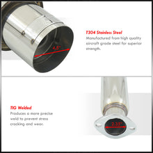 Load image into Gallery viewer, Honda Accord Coupe & Sedan 2.2L I4 1990-1993 N1 Style Stainless Steel Catback Exhaust System (Piping: 2.5" / 65mm | Tip: 4.5")