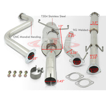 Load image into Gallery viewer, Honda Accord Coupe & Sedan 2.2L I4 1990-1993 N1 Style Stainless Steel Catback Exhaust System (Piping: 2.5" / 65mm | Tip: 4.5")