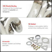 Load image into Gallery viewer, Honda Civic 1988-2000 / CRX 1988-1991 / Del Sol 1993-1997 D-Series D15 D16 4-1 Stainless Steel Exhaust Header (A/C & Power Steering Delete Required)