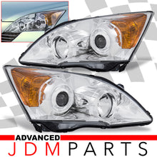 Load image into Gallery viewer, Honda CRV 2007-2011 Factory Style Projector Headlights Chrome Housing Clear Len Amber Reflector