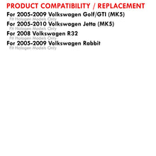 Load image into Gallery viewer, Volkswagen Golf 2006-2008 / Rabbit 2006-2008 / Jetta 2006-2010 Factory Style Headlights Black Housing Clear Len Clear Reflector (Halogen Models Only)