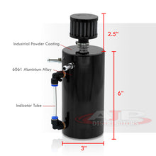Load image into Gallery viewer, Universal 300ML Cylinder Oil Catch Can Tank 8.25"x3.25"x3.25" with Breather Filter Black